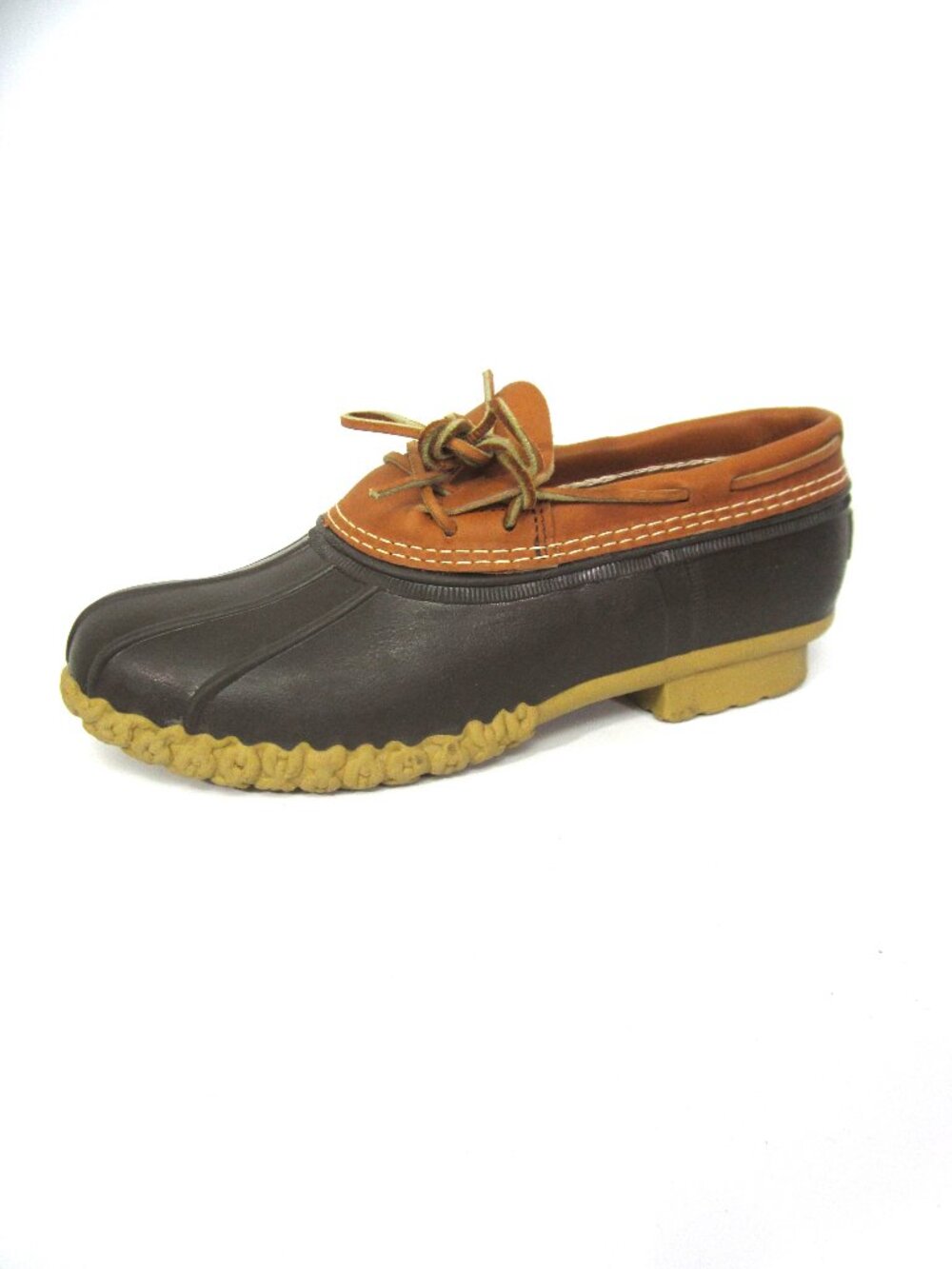 L.L. Bean Rubber Moccasin Moc Men's Size 9M Brown Made USA Maine Duck Shoes - Picture 1 of 12